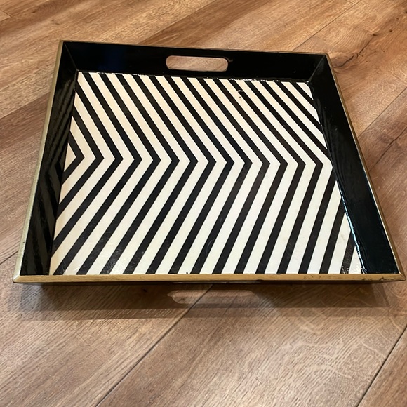 Other - Jewelry/perfume tray! Black, gold and off white colored! Handle spots on sides!